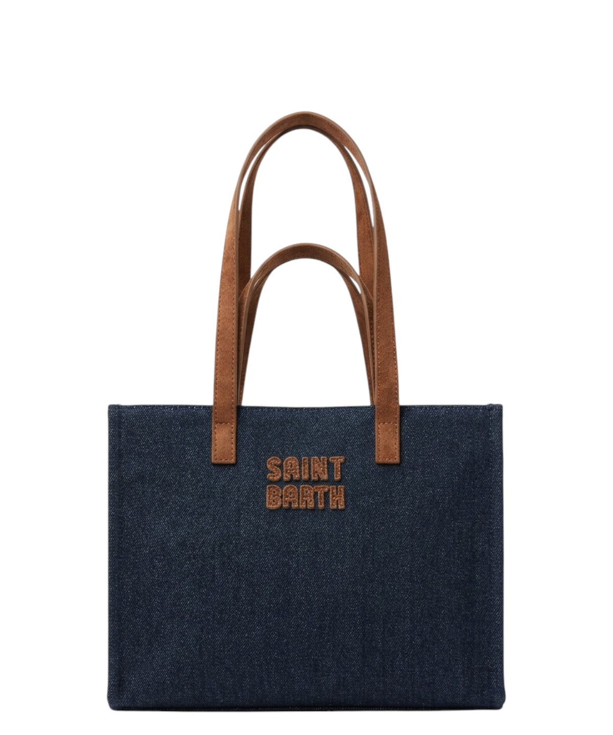 MC2 Saint Barth Jour Midi-tas van suède en denim