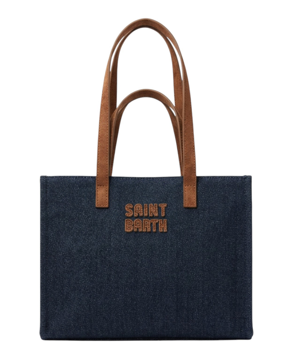 Kabelka MC2 Saint Barth Jour ze semiše a denimu