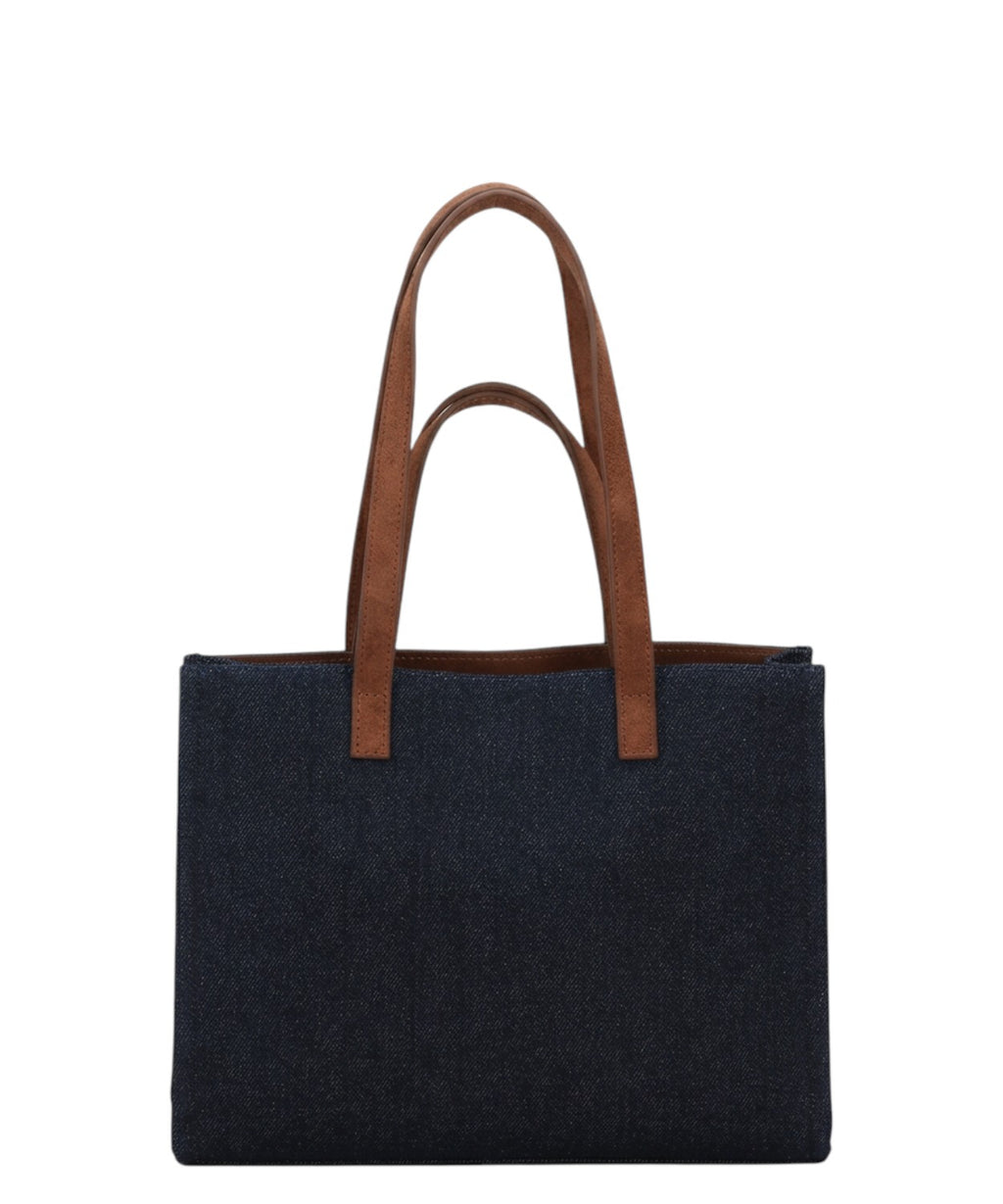 MC2 Saint Barth Jour Midi-tas van suède en denim