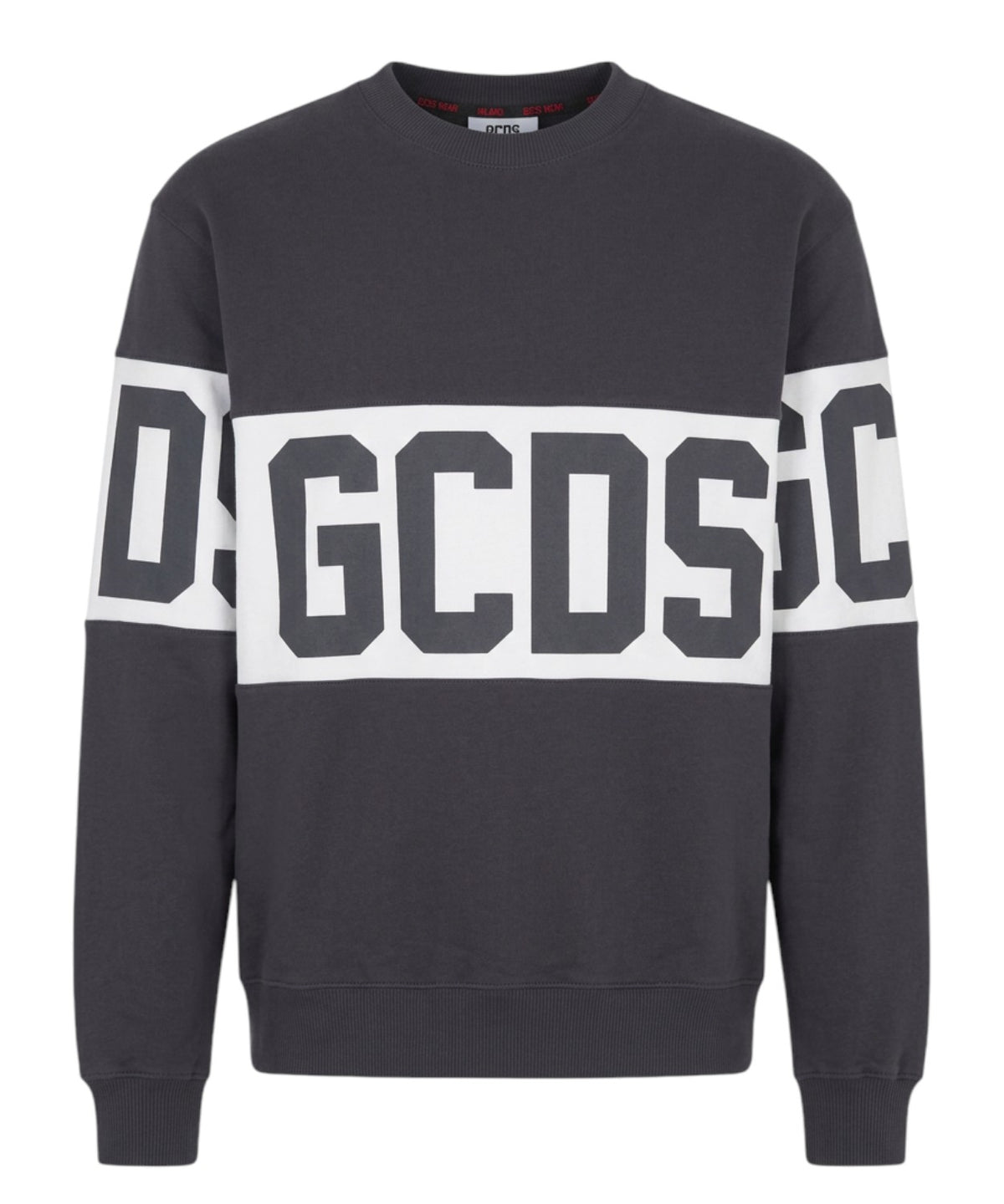 GCDS sweatshirt med rund hals og kontrastfarvet Band-logo