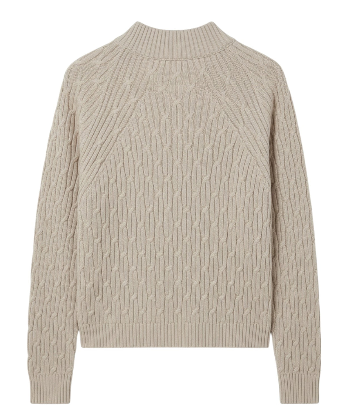 KABALA-sweater i bomuld med fletstrik og bådhals