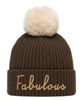 Berretto Wengen in misto cashmere con pompon