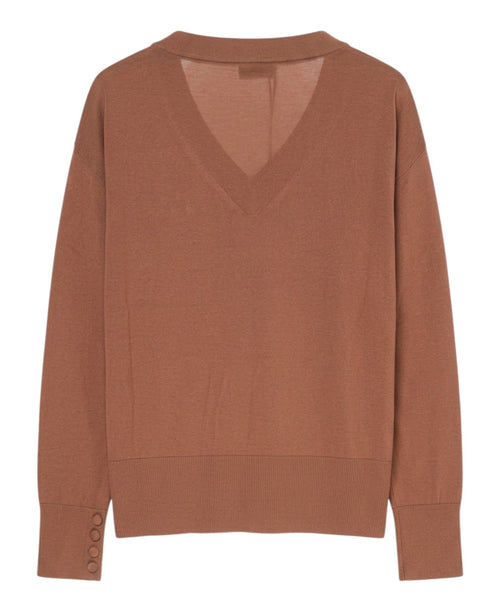 Maglia Marella FACELLA in filo di cotone con scollo a V