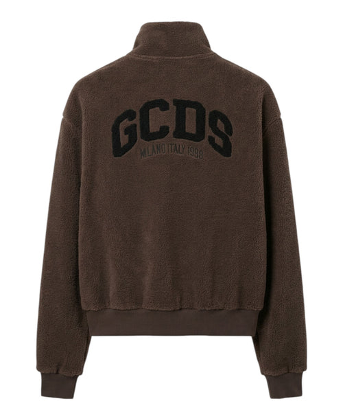 Mikina GCDS Logo Lounge na zip z polárního fleecu