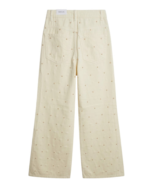 Pantaloni Marella Wide Leg con Perle Applicate