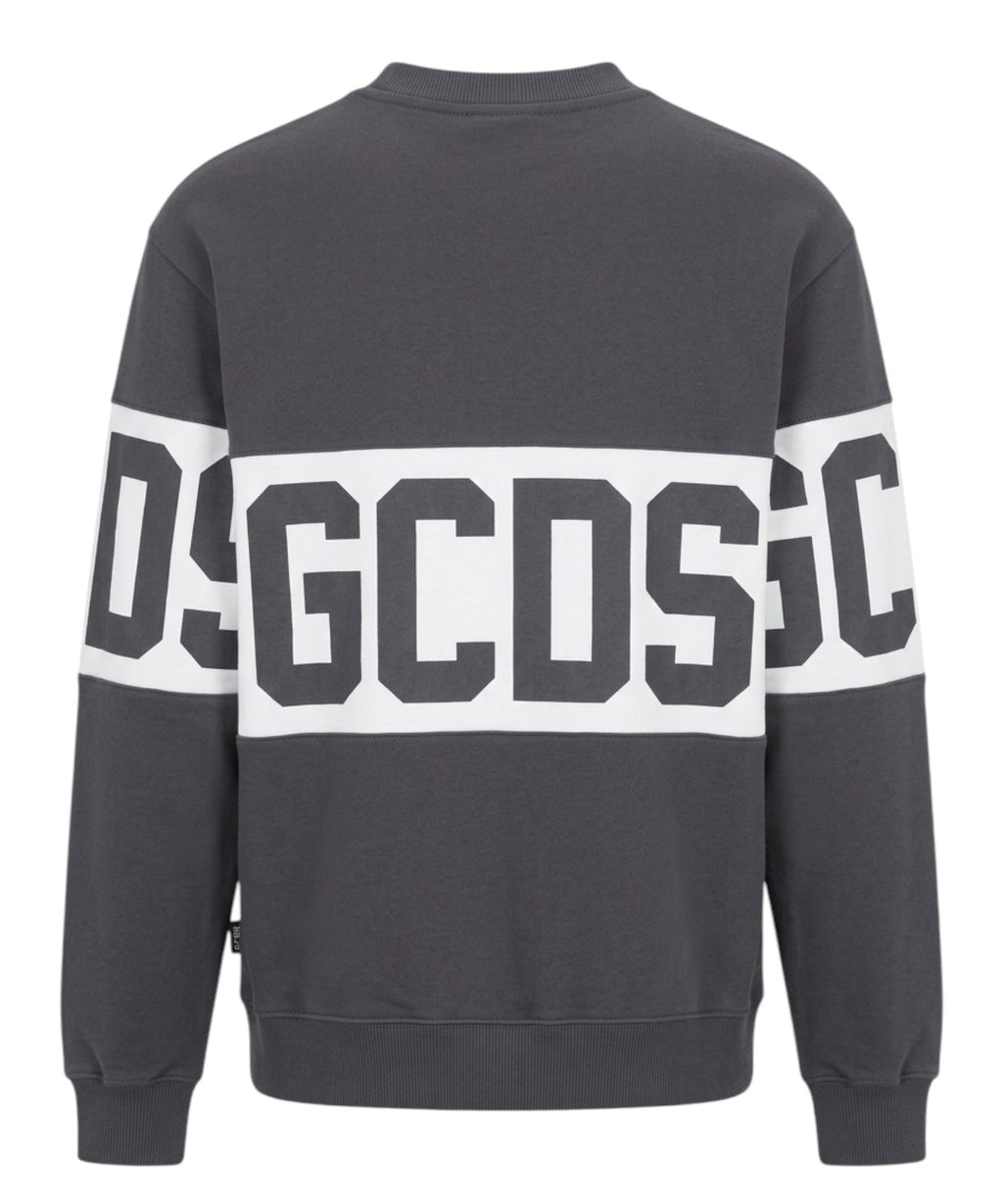 GCDS sweatshirt med rund hals og kontrastfarvet Band-logo
