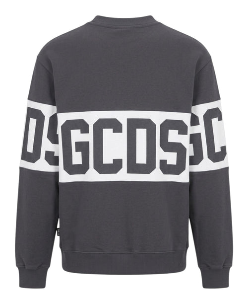 GCDS sweatshirt med rund hals og kontrastfarvet Band-logo
