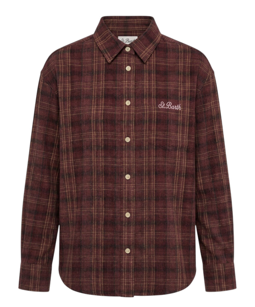 MC2 Saint Barth Snoopy Tartan Flannel Shirt