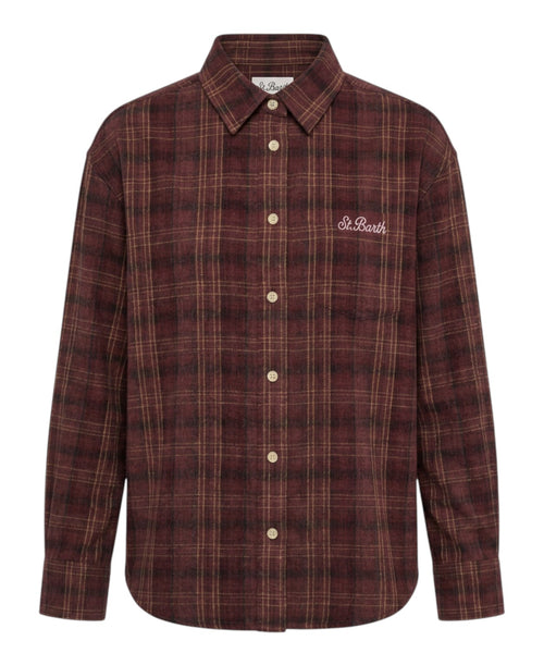 MC2 Saint Barth Snoopy Tartan Flannel Shirt
