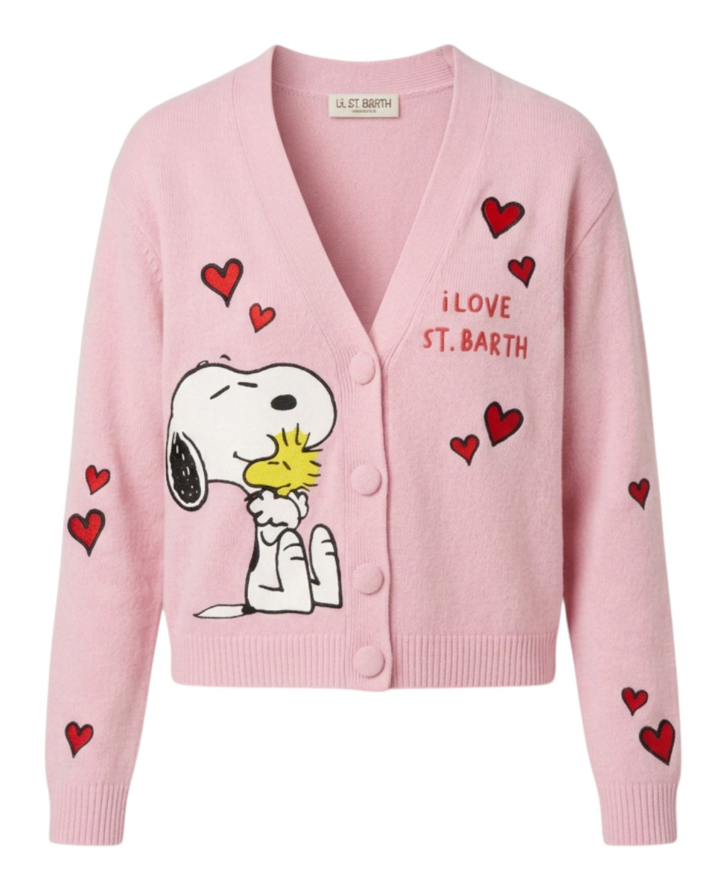 Cardigan Donna in Lana con Snoopy di MC2 Saint Barth