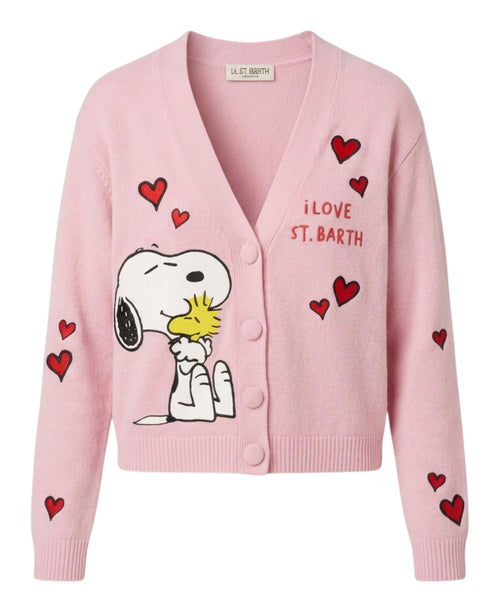 Cardigan Donna in Lana con Snoopy di MC2 Saint Barth
