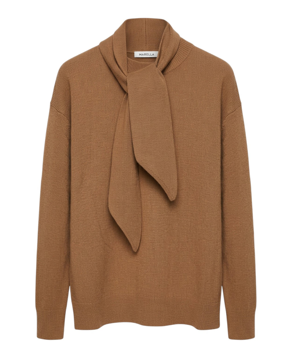 Maglia in Lana e Cashmere GIOCHI con Sciarpa Rimovibile