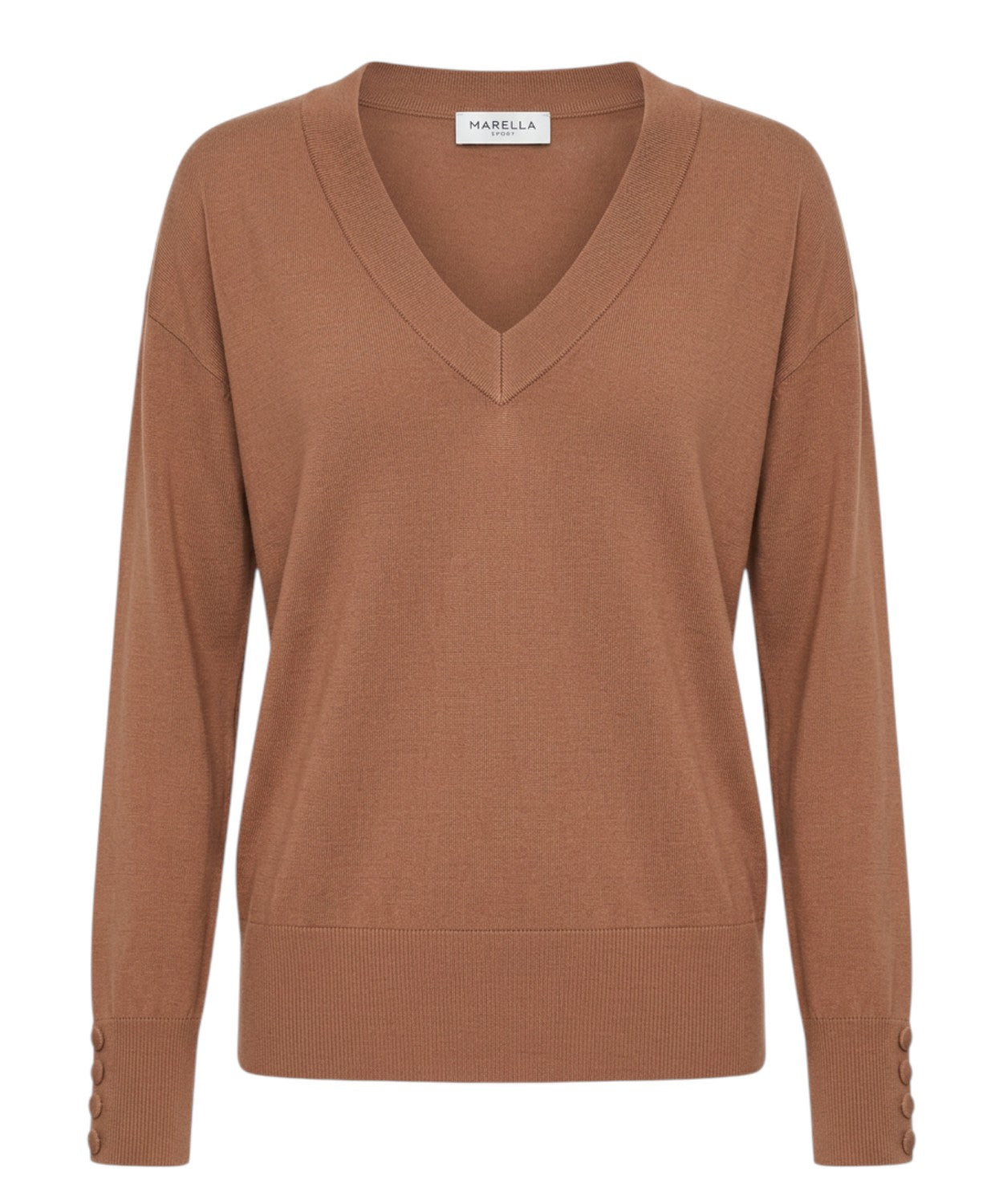 Maglia Marella FACELLA in filo di cotone con scollo a V