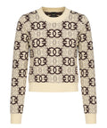 Maglia Cropped con Logo Love Birds di Pinko