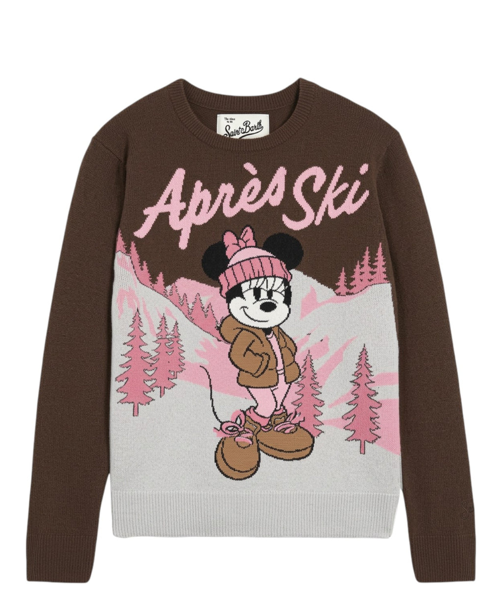 Maglia Girocollo New Queen con Jacquard Minnie