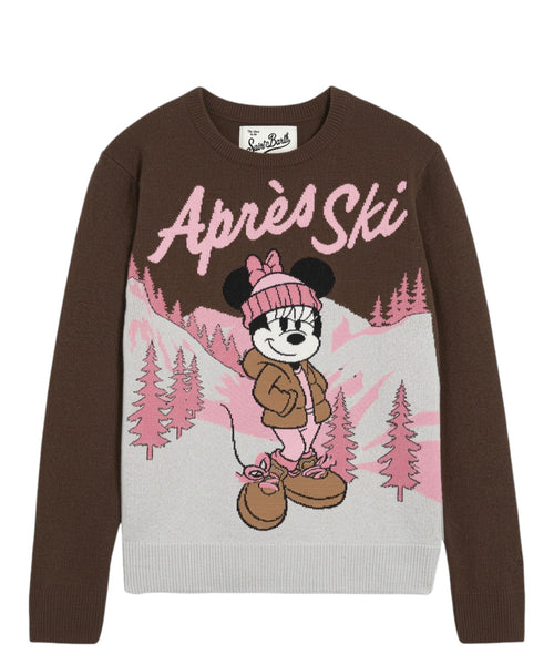 Maglia Girocollo New Queen con Jacquard Minnie