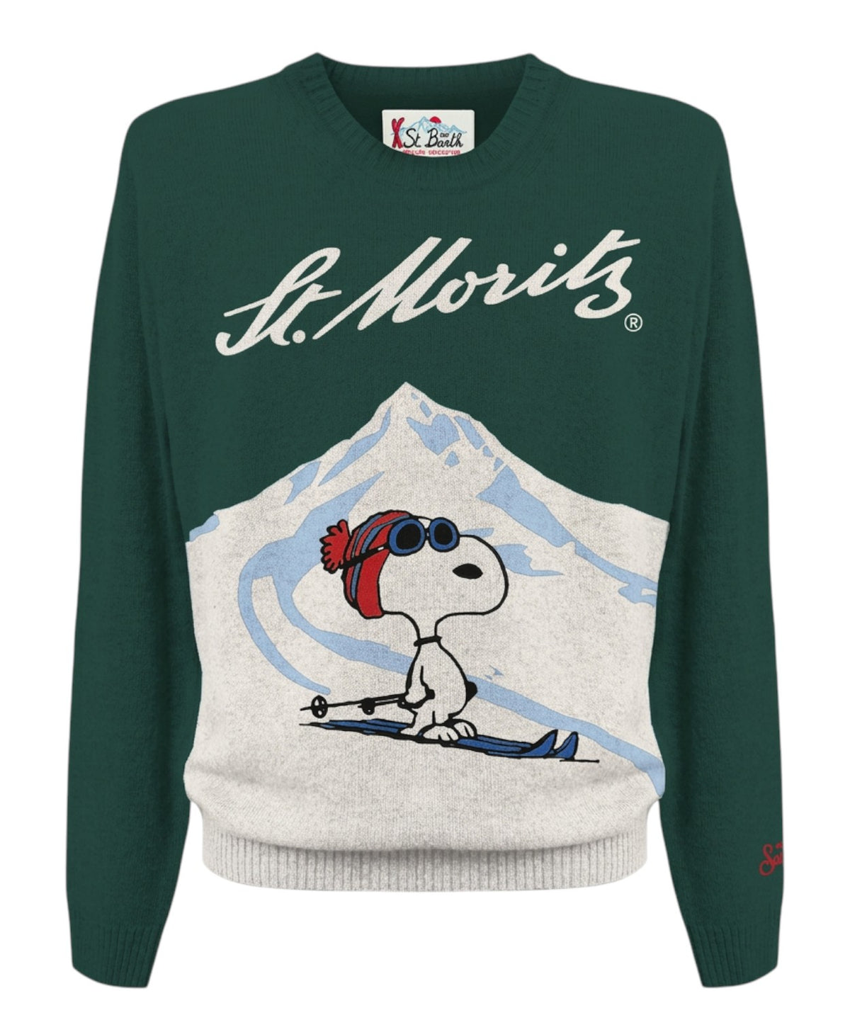 Maglione Heron in misto cashmere con ricamo Snoopy