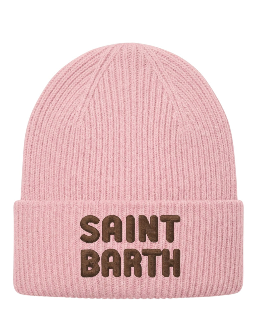 Berretto in Maglia a Coste con Logo Saint Barth