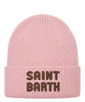 Berretto in Maglia a Coste con Logo Saint Barth