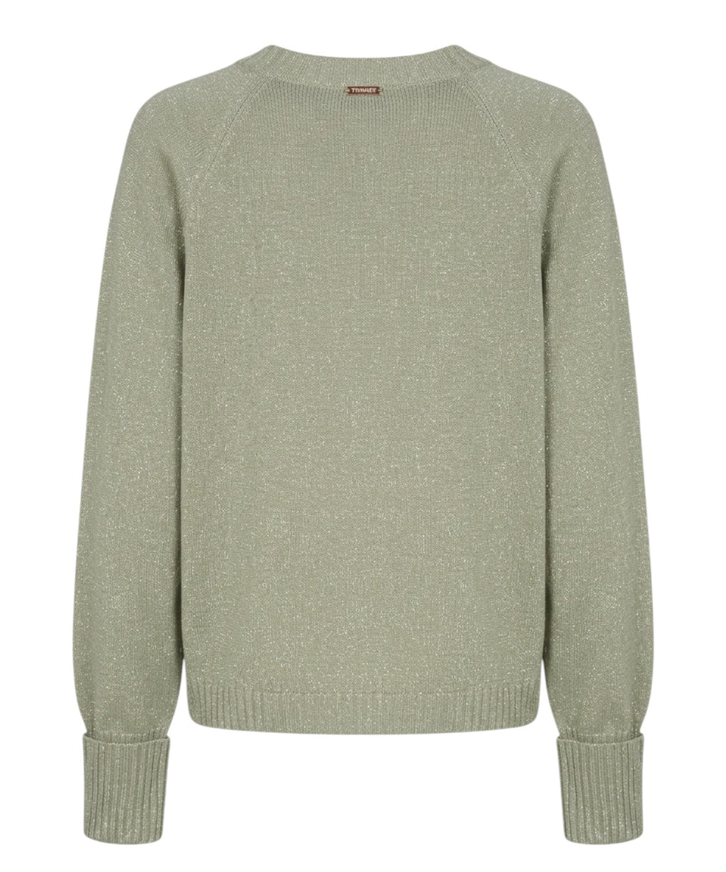 Maglione Twinset con Lurex e Risvolto Maniche