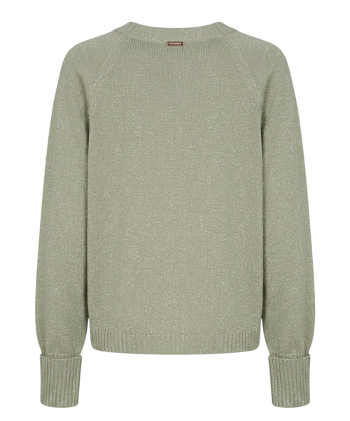 Maglione Twinset con Lurex e Risvolto Maniche