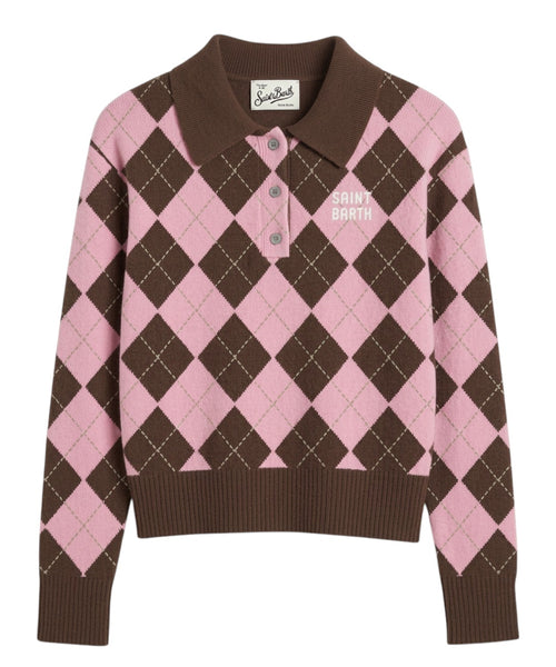 Maglione Donna MC2 Saint Barth Hadidy con Colletto e Bottoni