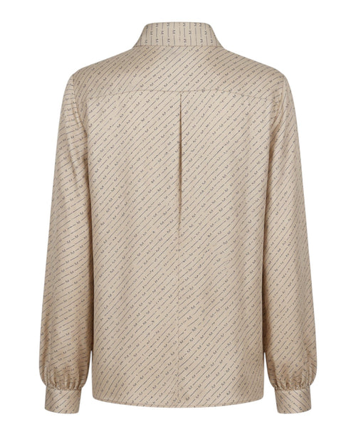 Camicia Max Mara in Seta con Fiocco e Stampa All over