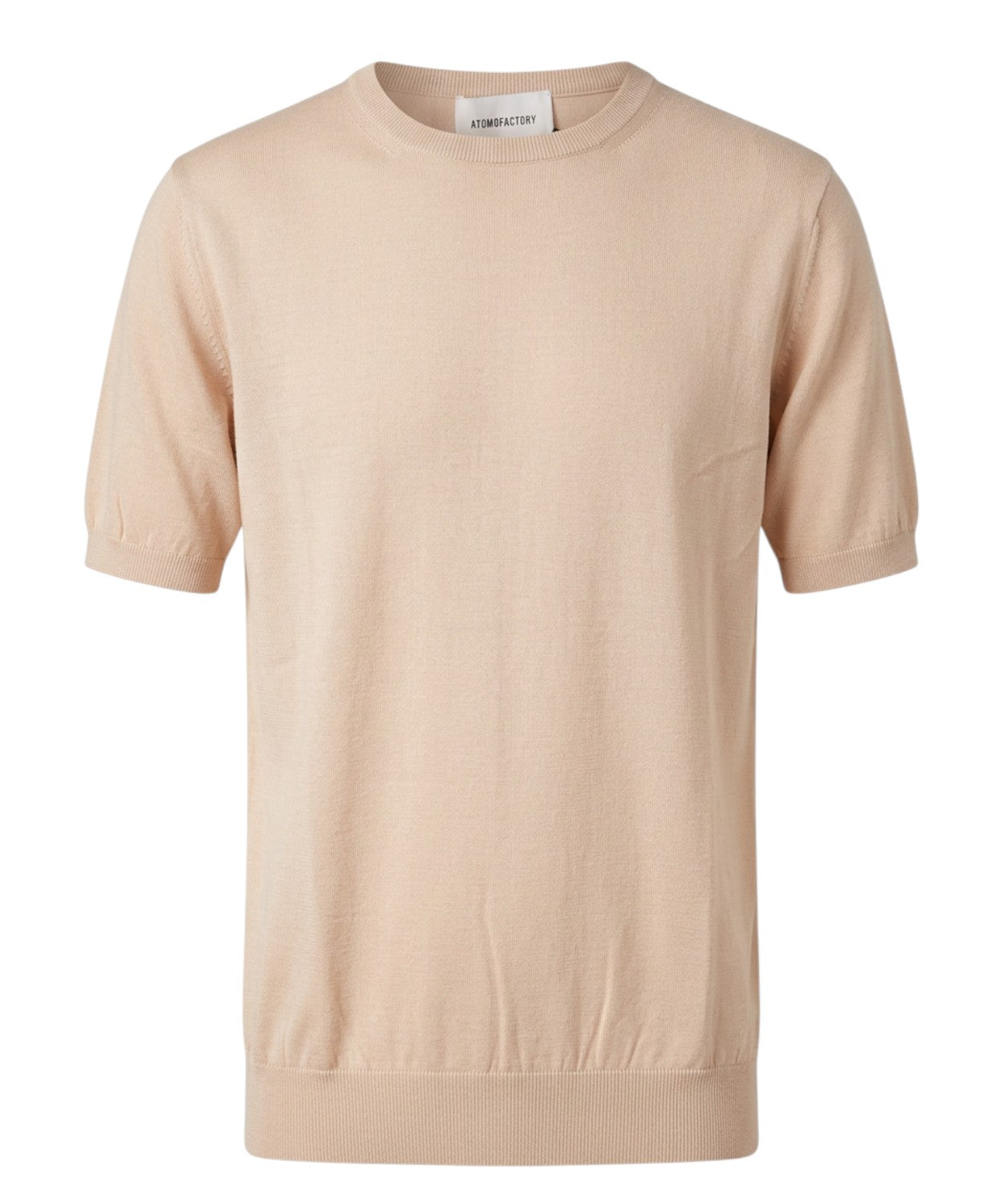 Herre T-shirt Atomofactory Rundhals i Glat Strik