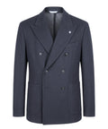 Double-Breasted Herringbone Wool and Cashmere Jacket
