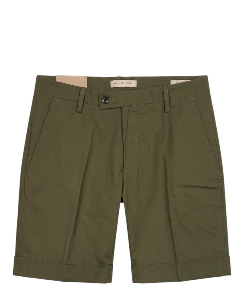 Men's Bermuda Shorts Michael Coal in Stretch Cotton