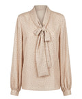 Camicia Max Mara in Seta con Fiocco e Stampa All over