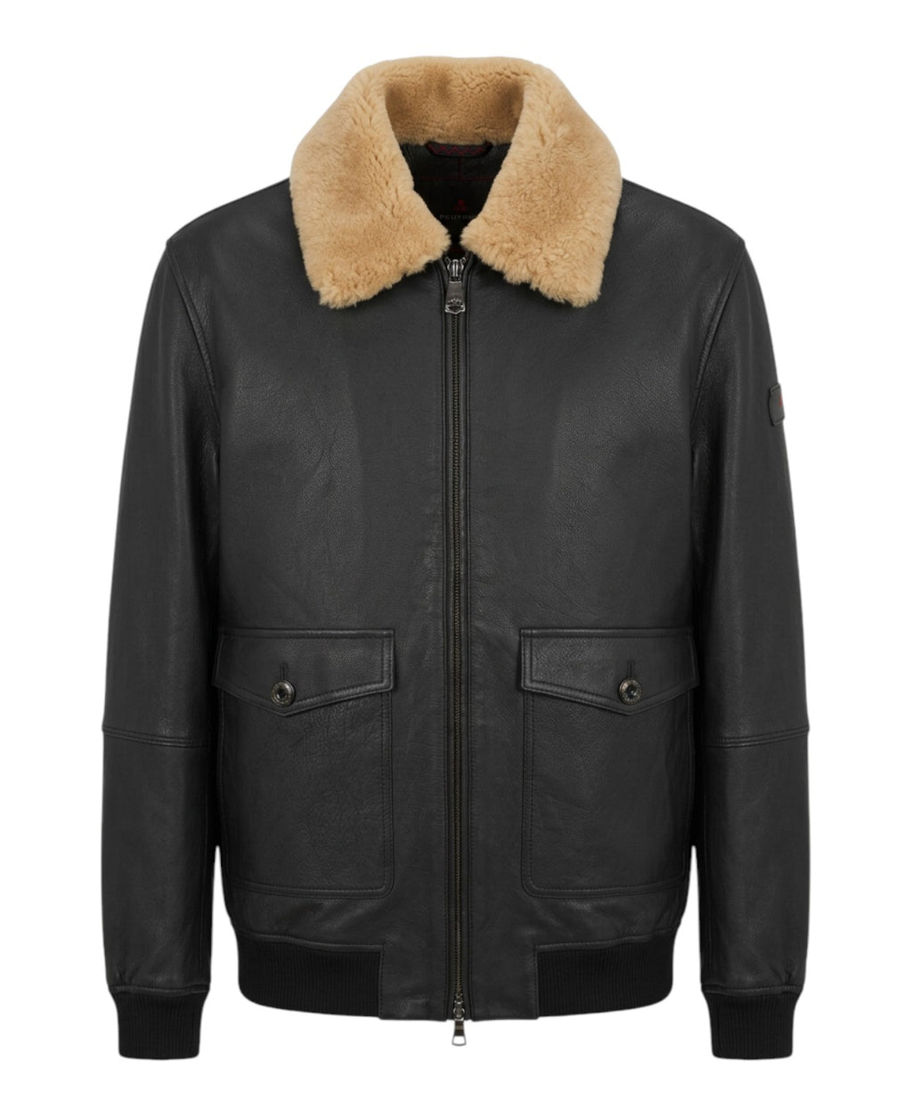 Giubbotto Murdo in Pelle con Collo Shearling