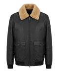 Giubbotto Murdo in Pelle con Collo Shearling