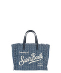 Mini Vanity Handbag in Pink Tweed Wool with Fringes