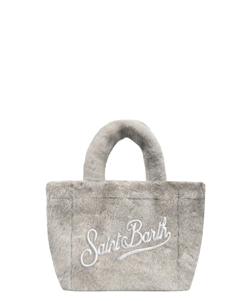 Borsa Vanity Mini in Faux Fur con Tracolla