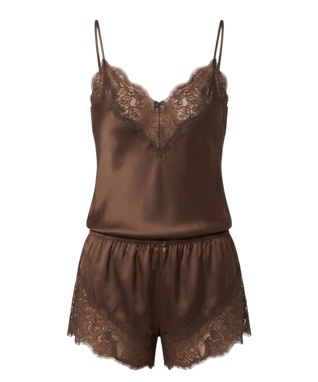 Pigiama Donna Satin con Pizzo Elegante di MC2 Saint Barth