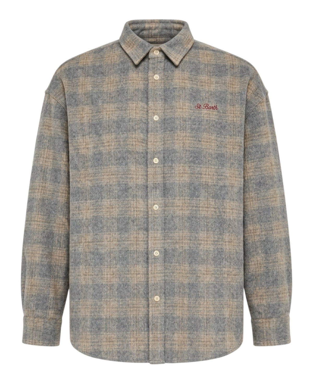 Camicia Tartan Snoopy di MC2 Saint Barth in Flanella