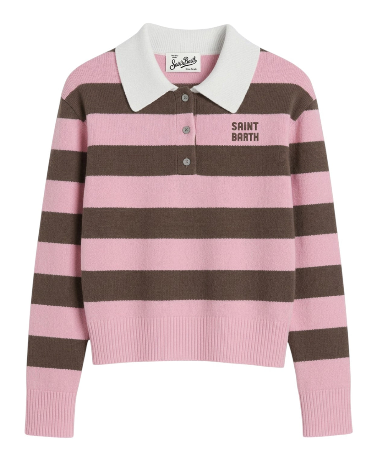 Damenpullover MC2 Saint Barth Hadidy mit Kragen und Knöpfen