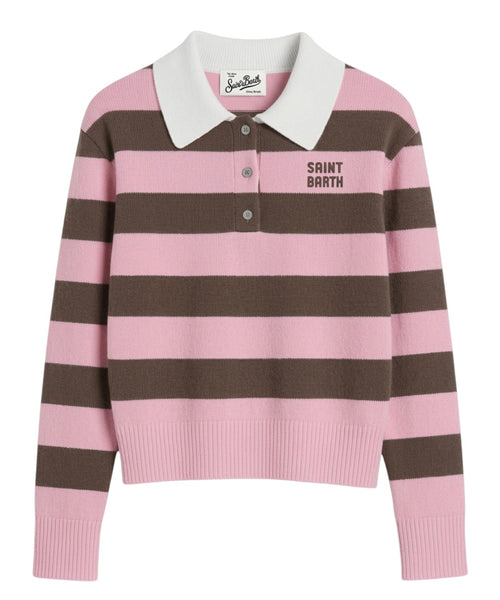 Jersey de mujer MC2 Saint Barth Hadidy con cuello y botones