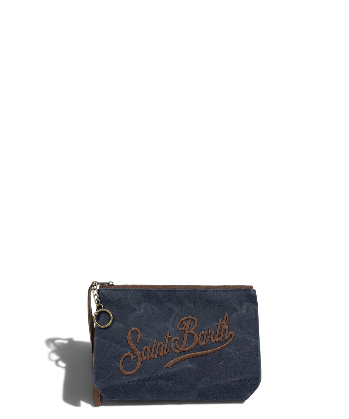 Aline Mini-pochette i ribfløjl med logo