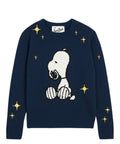 Maglione Girocollo New Queen in Cashmere con Jacquard Snoopy