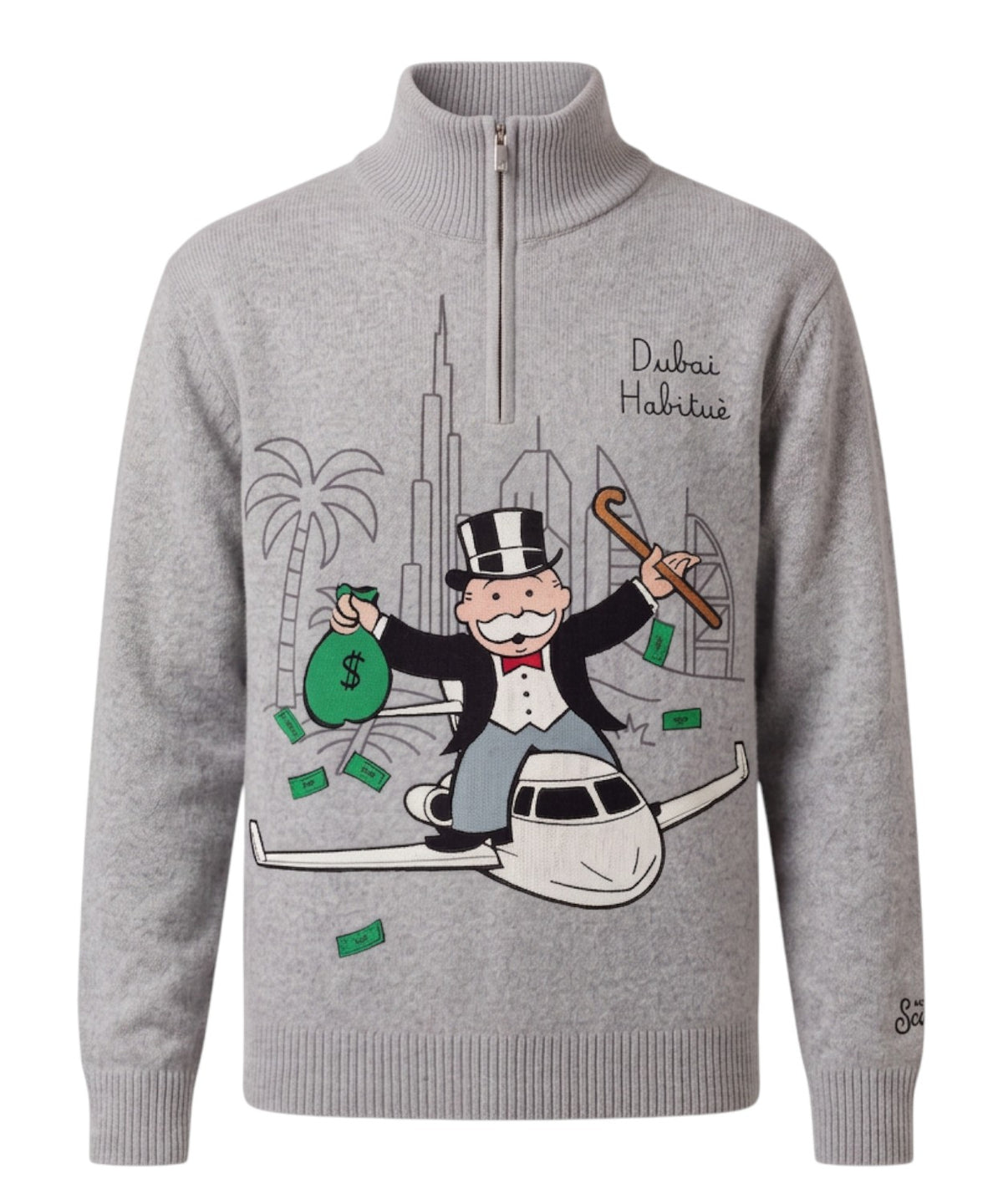 Maglione MC2 Saint Barth con Mezza Zip e Grafica
