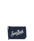 Aline corduroy clutch with logo