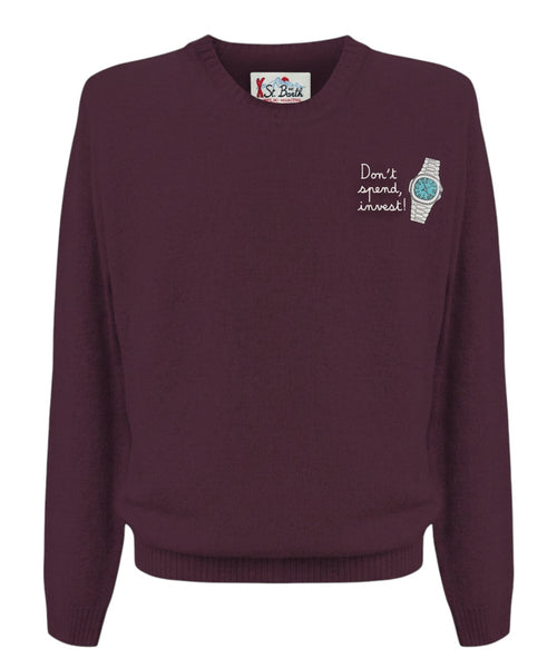 Maglione cashmere Heron Light con ricamo Watch