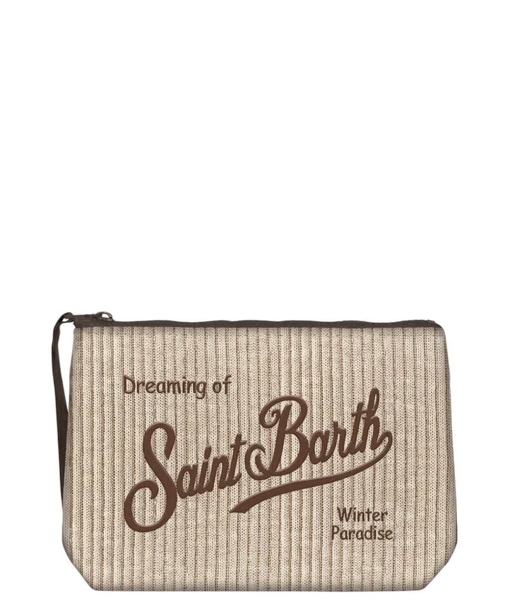 Pochette Aline Tricot a Coste con Logo
