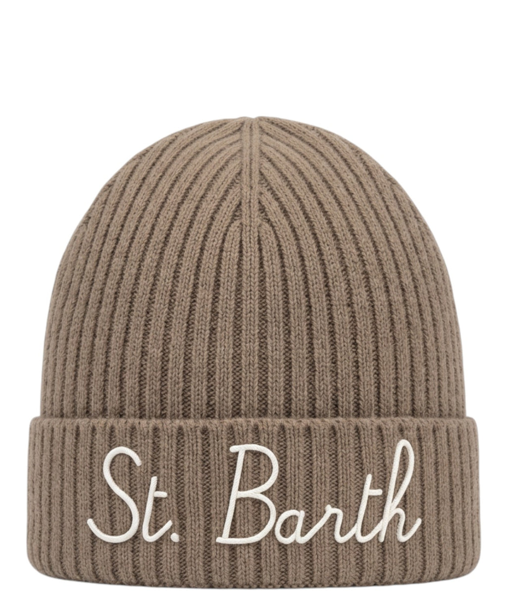Berretto Wengen Misto Cashmere con Ricamo