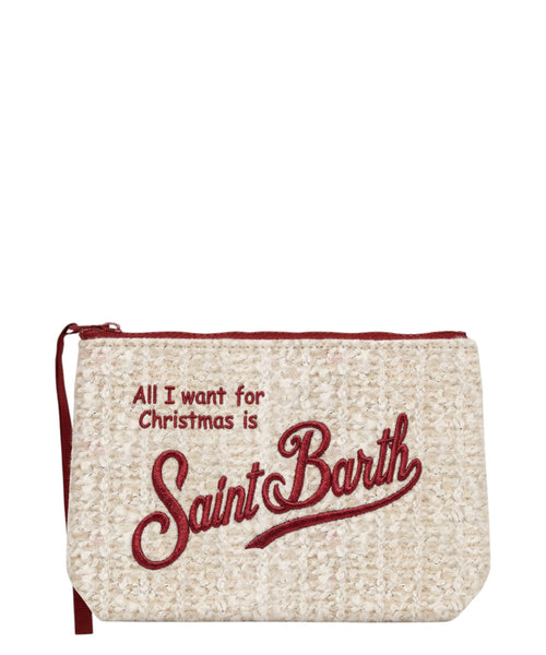 Pochette Aline Tricot con Logo XMAS