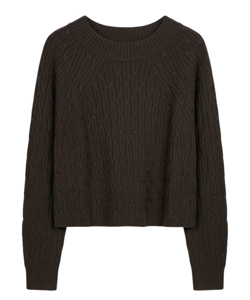 Maglione KABALA in Cotone con Trecce e Collo a Barca