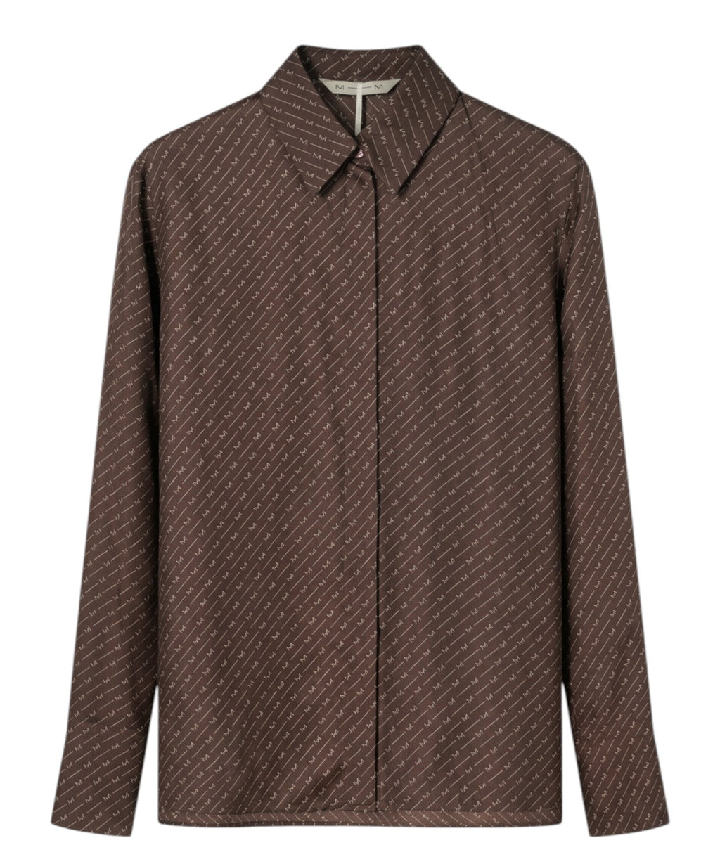 Camicia MM Max Mara Farea in seta con stampa all over