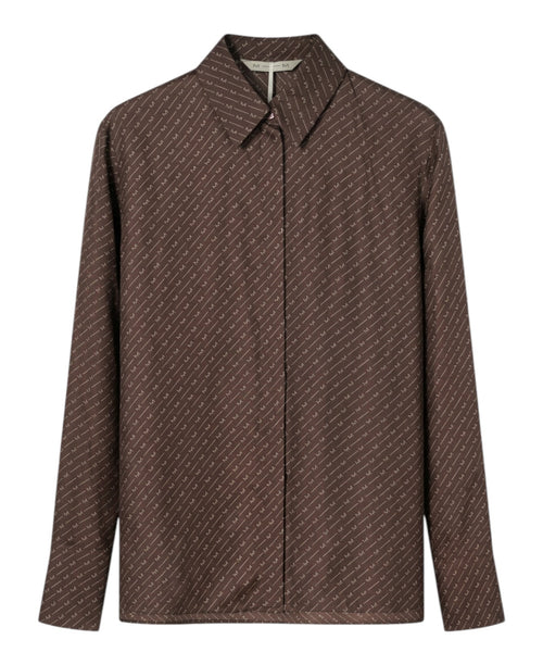 Camicia MM Max Mara Farea in seta con stampa all over
